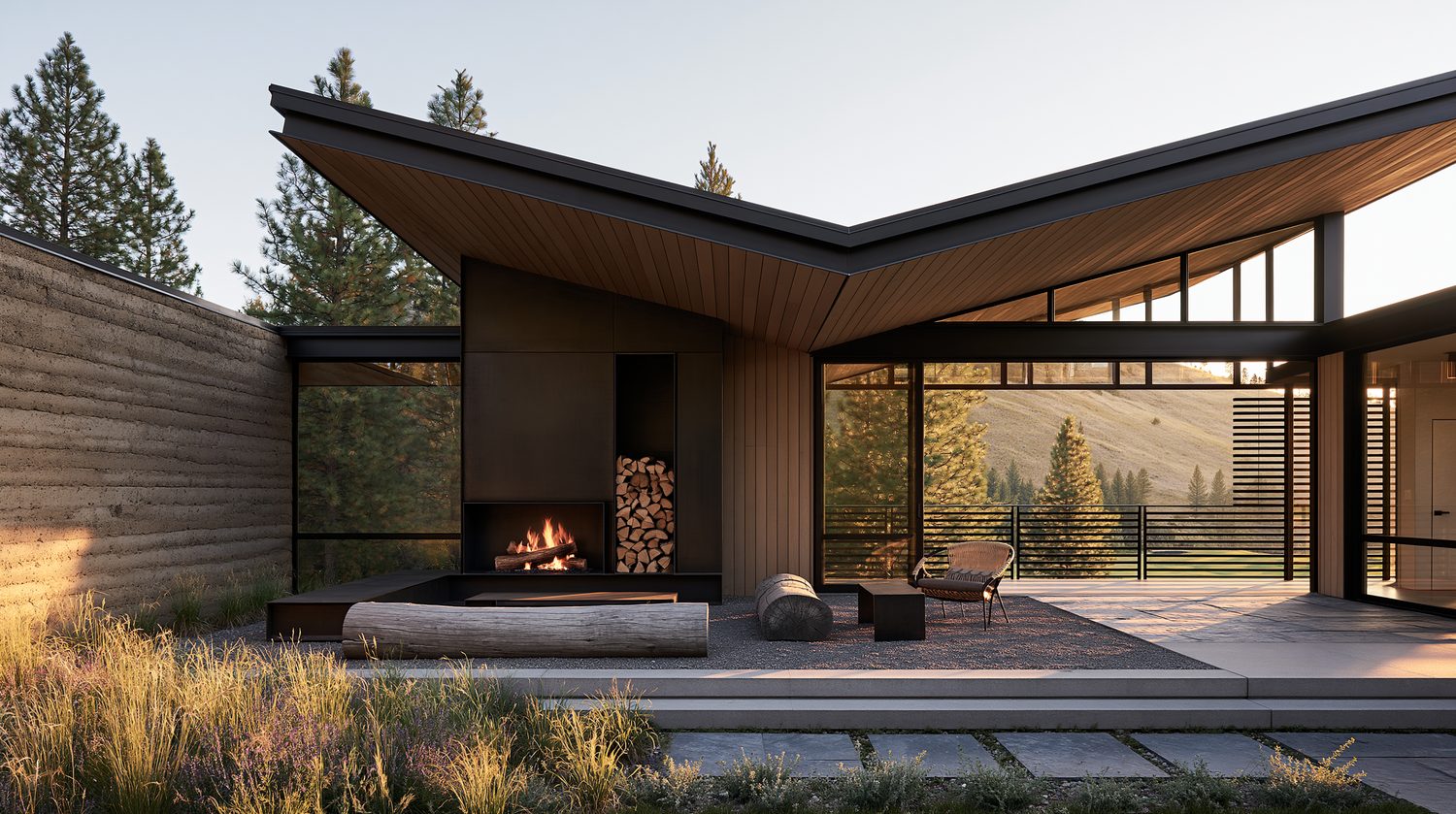 Guest studio courtyard